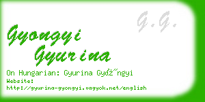 gyongyi gyurina business card